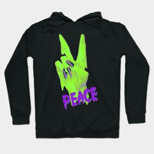 alien hand peace sign Hoodie